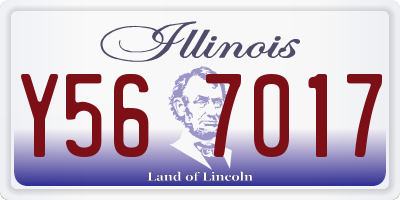 IL license plate Y567017