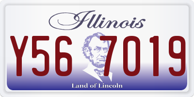 IL license plate Y567019