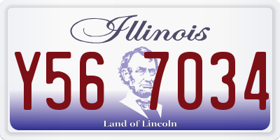 IL license plate Y567034