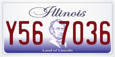 IL license plate Y567036