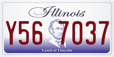 IL license plate Y567037