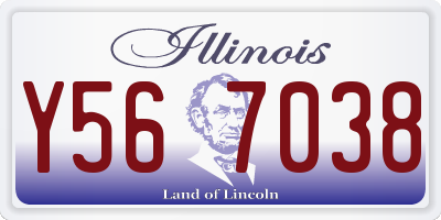 IL license plate Y567038