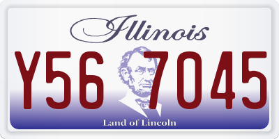 IL license plate Y567045