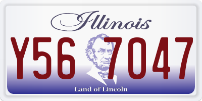 IL license plate Y567047