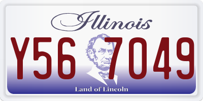 IL license plate Y567049
