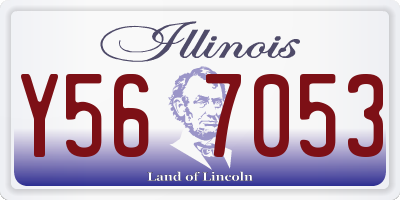 IL license plate Y567053