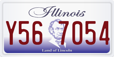 IL license plate Y567054