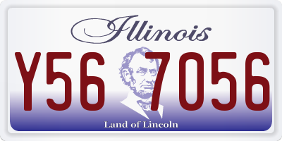 IL license plate Y567056