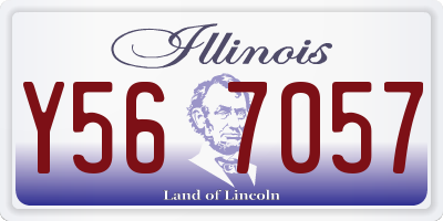 IL license plate Y567057