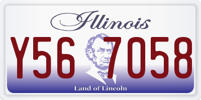 IL license plate Y567058