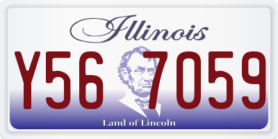 IL license plate Y567059