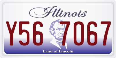 IL license plate Y567067