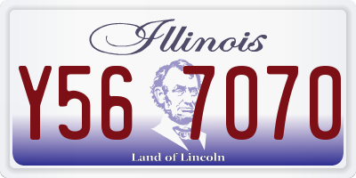 IL license plate Y567070