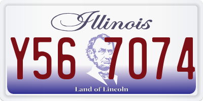 IL license plate Y567074
