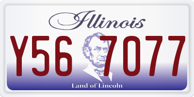 IL license plate Y567077