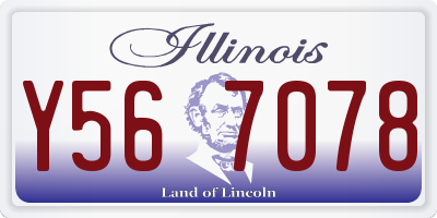 IL license plate Y567078