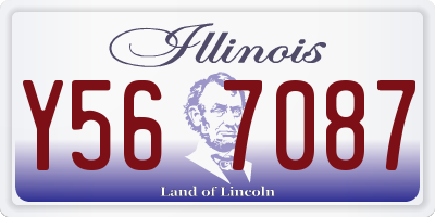 IL license plate Y567087