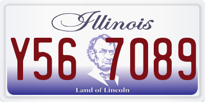 IL license plate Y567089