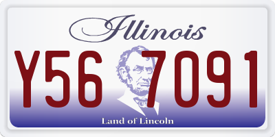 IL license plate Y567091