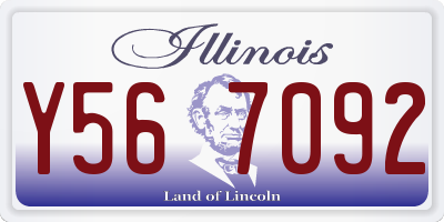IL license plate Y567092
