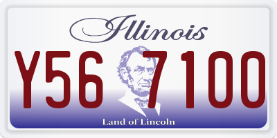 IL license plate Y567100