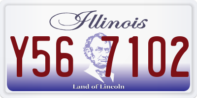 IL license plate Y567102