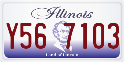 IL license plate Y567103