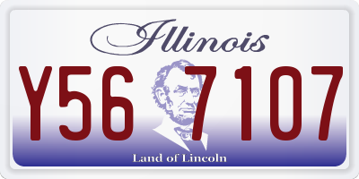 IL license plate Y567107