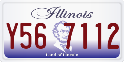 IL license plate Y567112