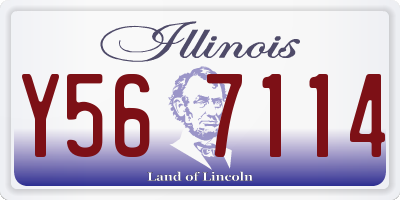 IL license plate Y567114