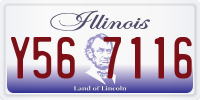 IL license plate Y567116