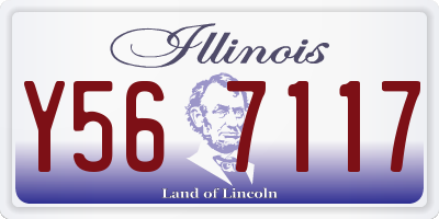 IL license plate Y567117