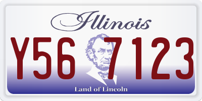IL license plate Y567123
