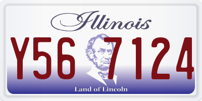 IL license plate Y567124