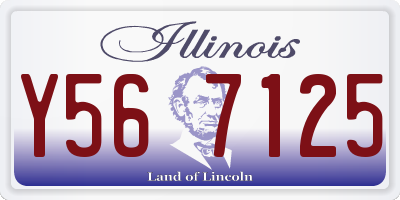 IL license plate Y567125