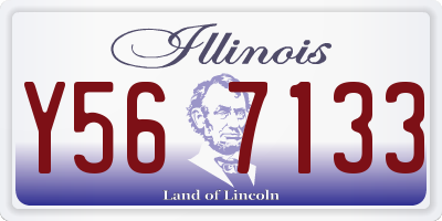 IL license plate Y567133