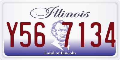 IL license plate Y567134