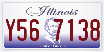 IL license plate Y567138