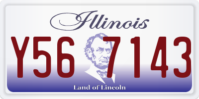 IL license plate Y567143