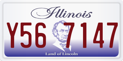 IL license plate Y567147