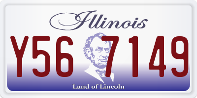IL license plate Y567149