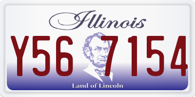 IL license plate Y567154