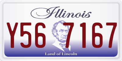 IL license plate Y567167