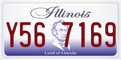 IL license plate Y567169