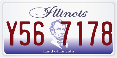 IL license plate Y567178