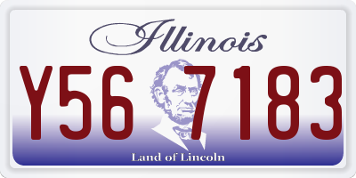 IL license plate Y567183