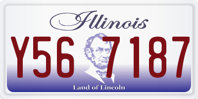 IL license plate Y567187