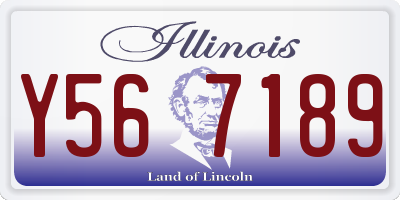 IL license plate Y567189