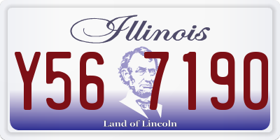 IL license plate Y567190