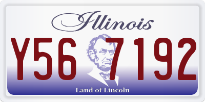 IL license plate Y567192